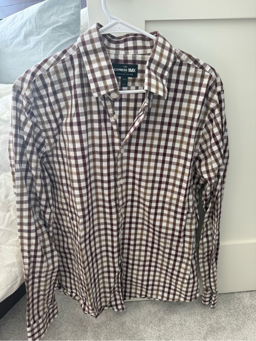Express plaid button down - Picture 1 of 3